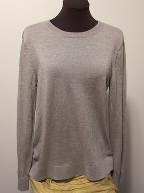 Merino Wool Katherine Barclay Beige Sweater
